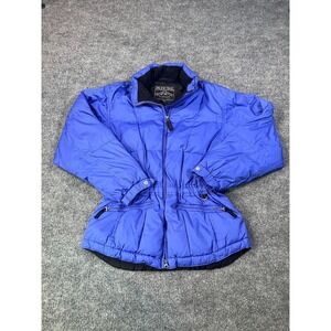 Pacific Trail Mens Medium Down Jacket Blue Vintage Style Gorpcore Hiking